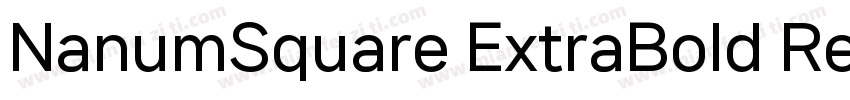 NanumSquare ExtraBold Regular字体转换